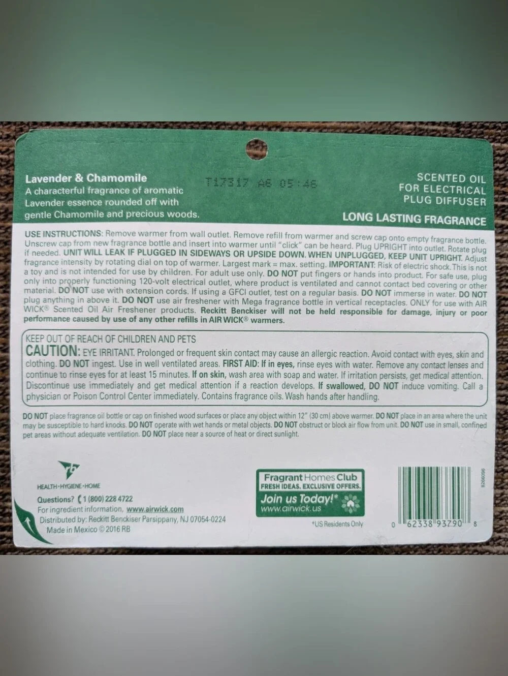 NEW Air Wick Essential Oils Lavender/Chamomile Refill 5-Pack